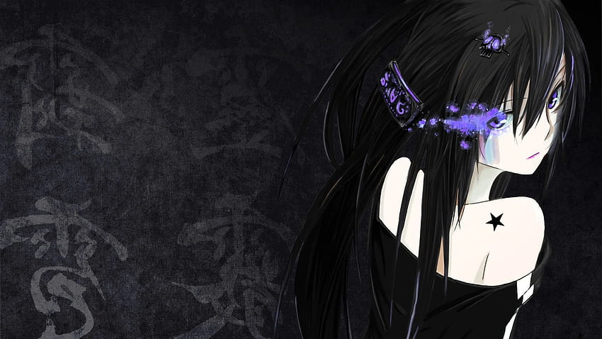 Purple tears. anime lucu, anime, Gadis anime, Purple and Black Anime HD wallpaper