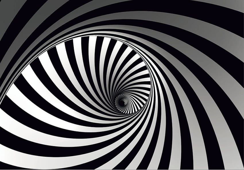 XXL Mural Graphic Spiral black white, Black and White Swirl HD ...