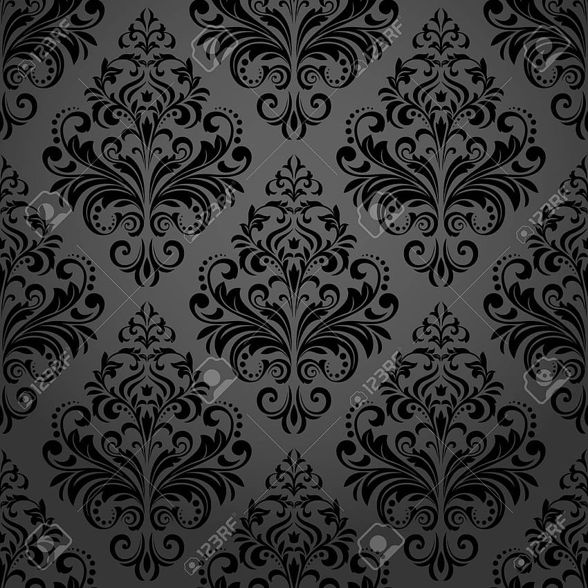 Floral Pattern Baroque Damask HD phone wallpaper