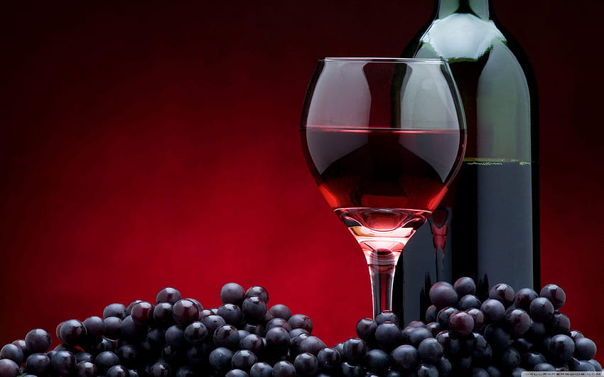 Wine Bottle, Wine Glass HD wallpaper