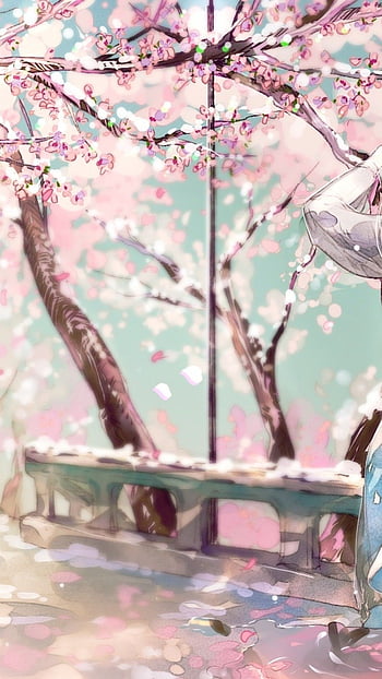 266 Cherry Blossom Wallpaper Anime Images Stock Photos  Vectors   Shutterstock
