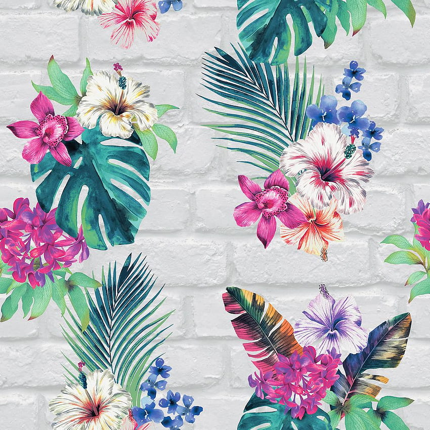 Accessorize Camden Brick Floral, Tropical Floral HD phone wallpaper