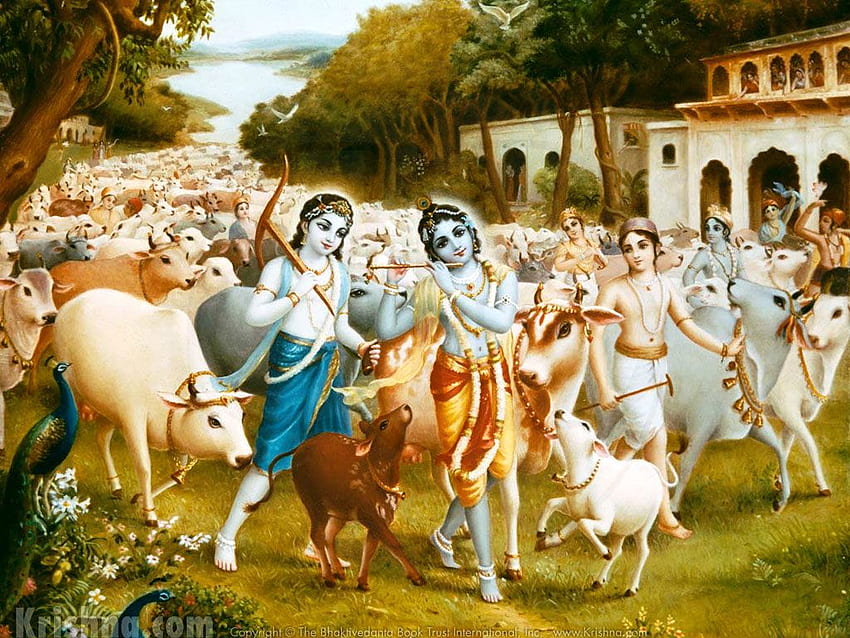 Sztuka hinduska, Kryszna Balaram Tapeta HD