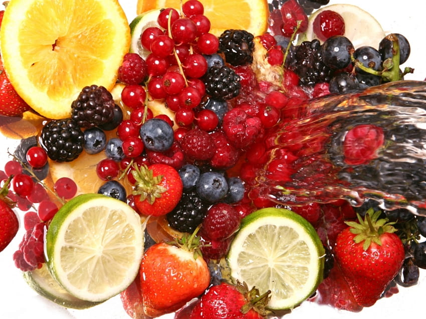fruits, berries, summer, colorful, fresh HD wallpaper