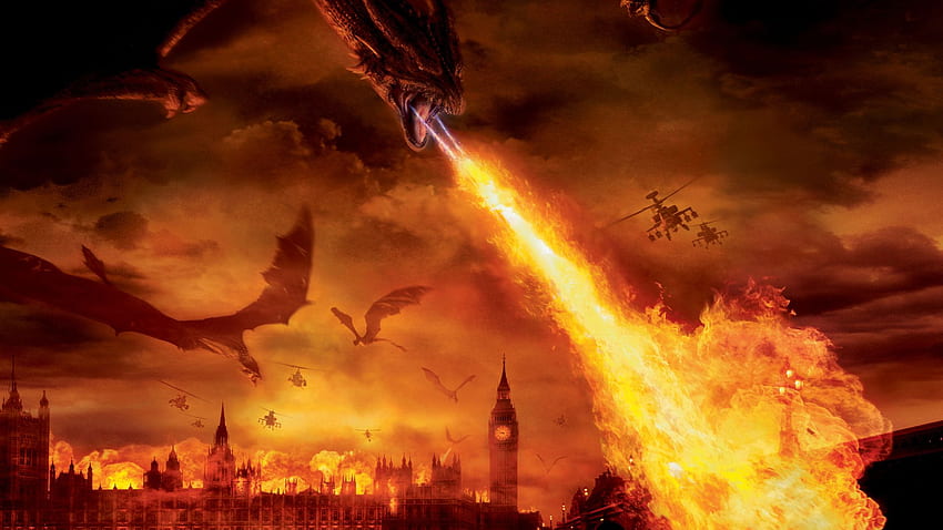 dragons, helicopters, fire, London, vehicles, Fire Explosion HD wallpaper