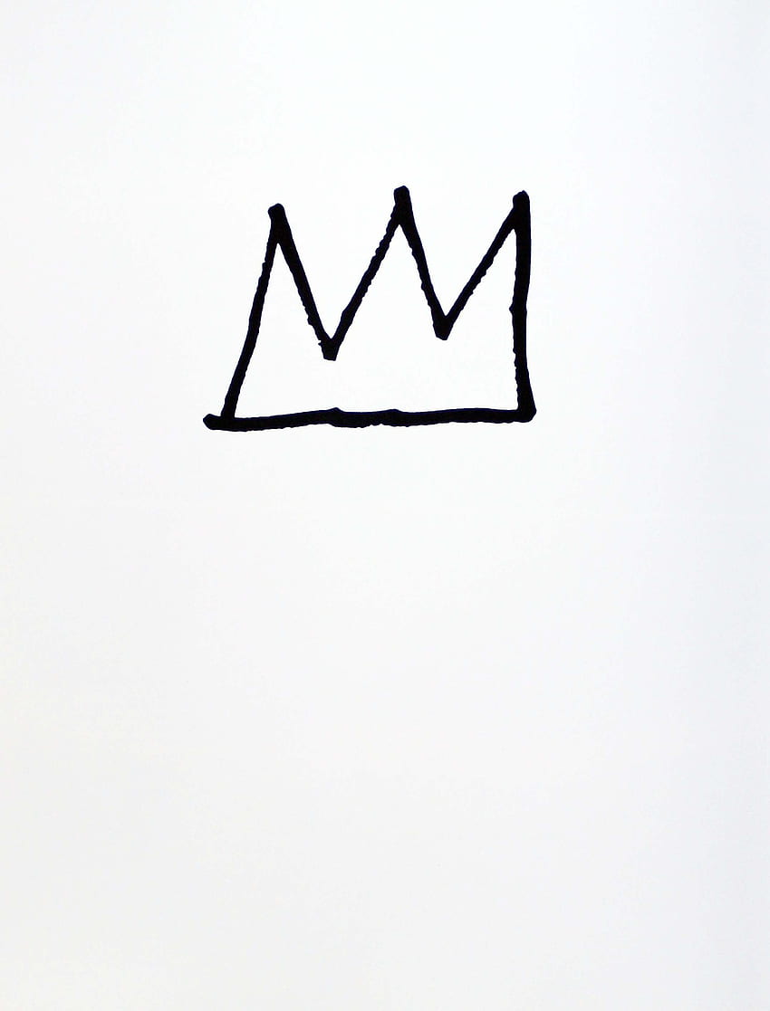 장 미셸 바스키아. Art blanc, Tutoriel de dessin, Tatouage coline, Basquiat Crown HD 전화 배경 화면