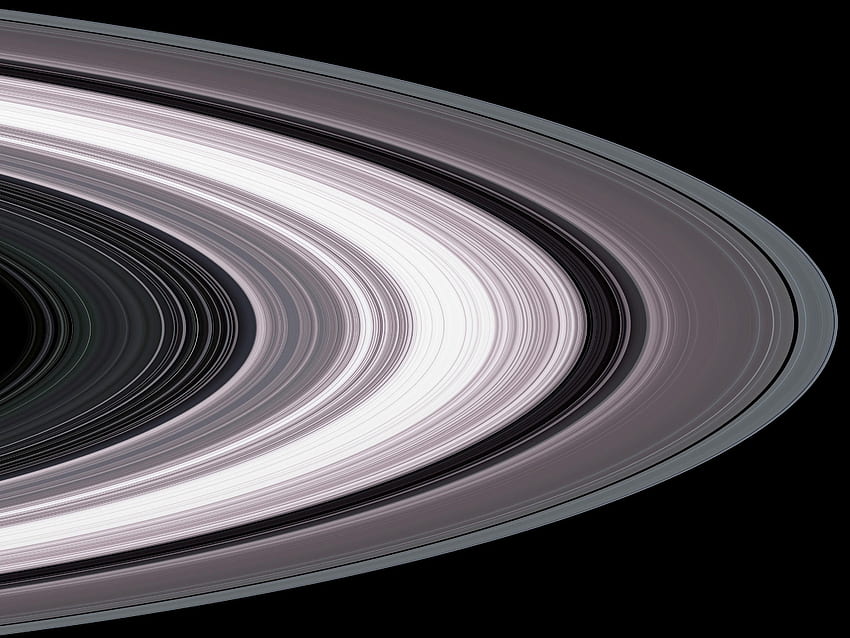 Small Particles in Saturn's Rings. NASA Solar System Exploration, Black and White Saturn HD wallpaper