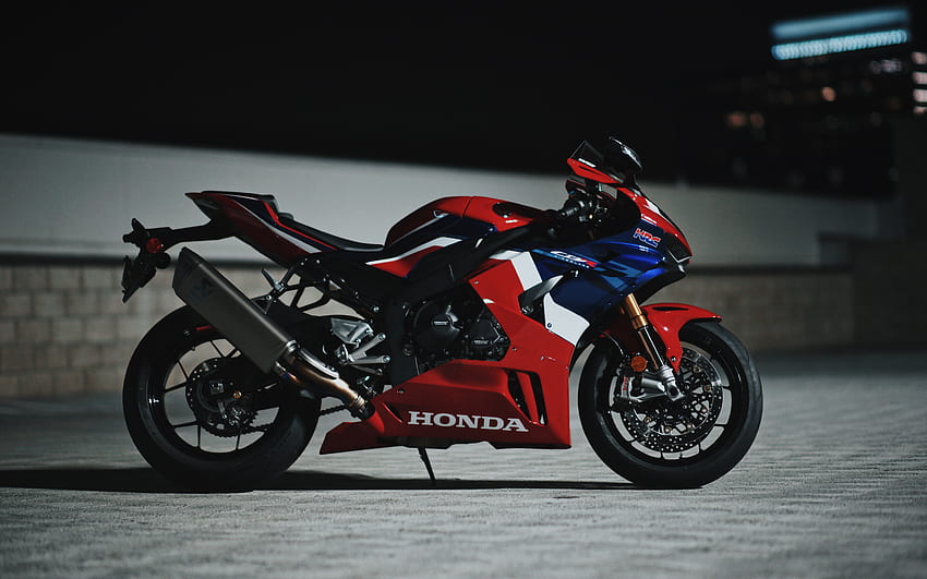 Honda CBR1000RR, 2021, страничен изглед, екстериор, нов червен CBR1000RR, спортен мотоциклет, японски спортни мотоциклети, Honda HD тапет