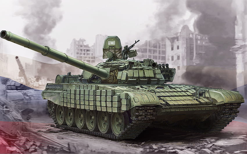 Army Tanks T 72 T 72B1 Painting Art Russian HD wallpaper