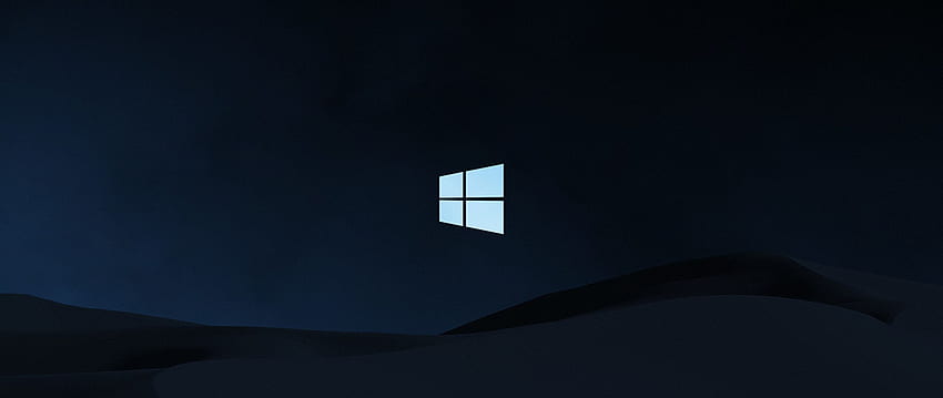 Windows 10 Temiz Koyu Çözünürlüklü Arka Plan, 2560 X 1080 Koyu HD duvar kağıdı