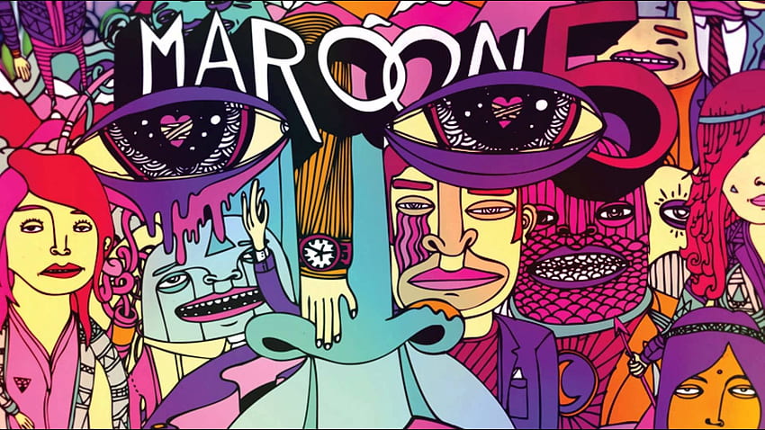 РАЗНО - Maroon 5 TOP Високо качество, обложка на албум на Wiz Khalifa HD тапет