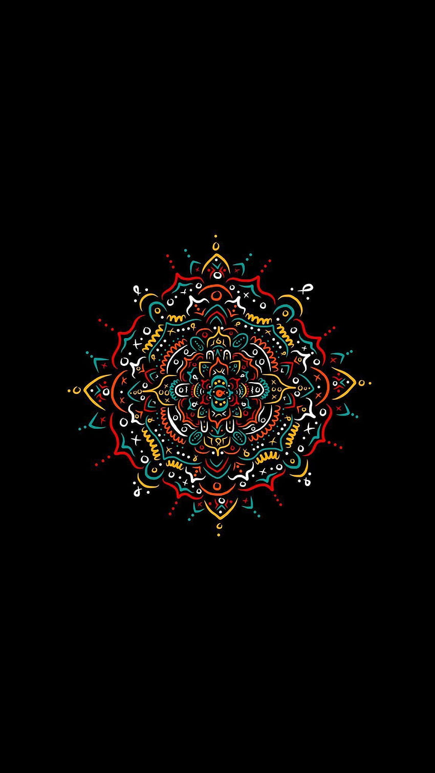 Vale❁ en couleur N&B. Mandala , Art , Art iphone, Mandala Sombre Fond d'écran de téléphone HD