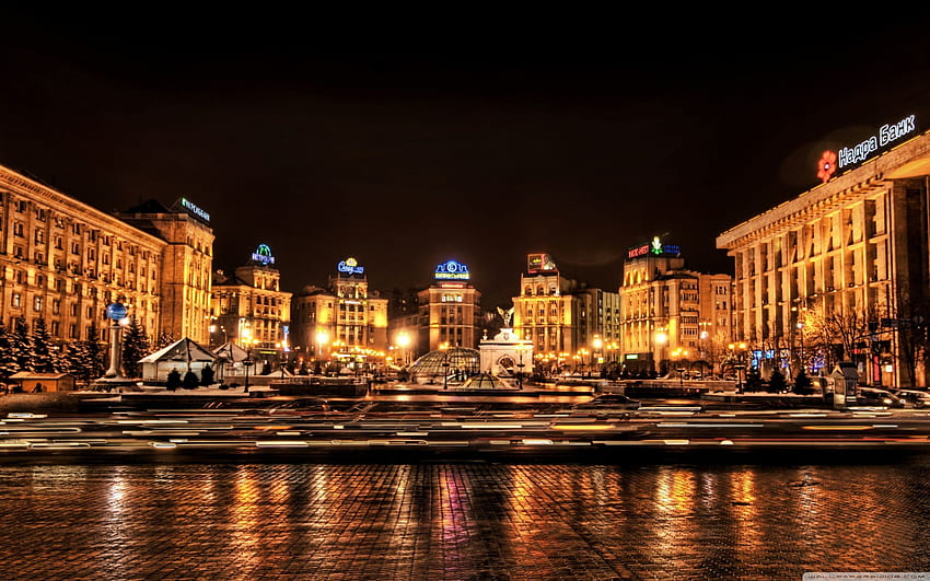Kiev di notte, Ucraina ❤ per Sfondo HD