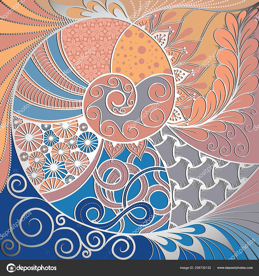 Hand Drawn Ethno Zentangle Pattern Tribal Background - Ethnos HD phone wallpaper