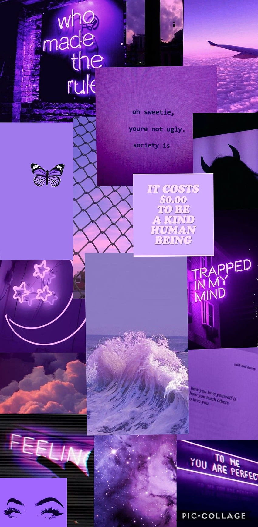 Purple Aesthetic Collage. Color iphone, Aesthetic iphone , iPhone vintage, Dark Purple Collage Aesthetic HD phone wallpaper