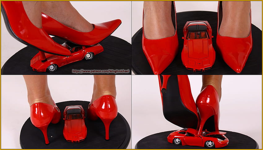 zapatos rojos y autos rojos, tacones, autos rojos, zapatos rojos, autos fondo de pantalla