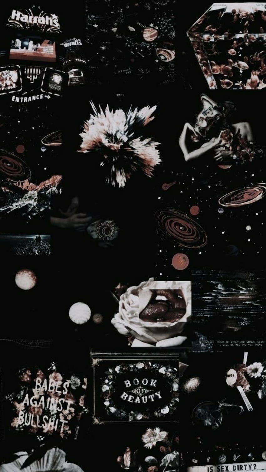 Lock Screen Black Aesthetic Collage - Novocom.top HD phone wallpaper