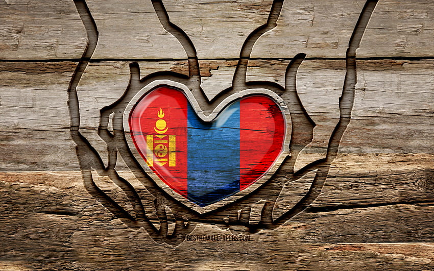 Amo la Mongolia, , mani intagliate in legno, Giorno della Mongolia, Bandiera mongola, Bandiera della Mongolia, Abbi cura della Mongolia, creativo, Bandiera della Mongolia, Bandiera della Mongolia in mano, Intaglio del legno, Paesi asiatici, Mongolia Sfondo HD