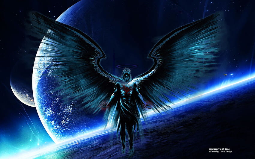 Огромен тъмен ангел, аниме Fallen Angel HD тапет