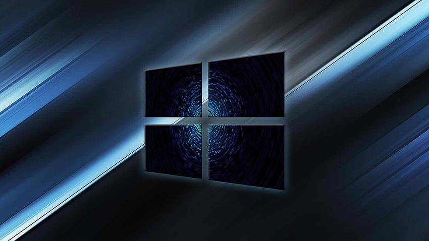 El núcleo azul de Windows 10 - Logotipo de Windows 10 fondo de pantalla