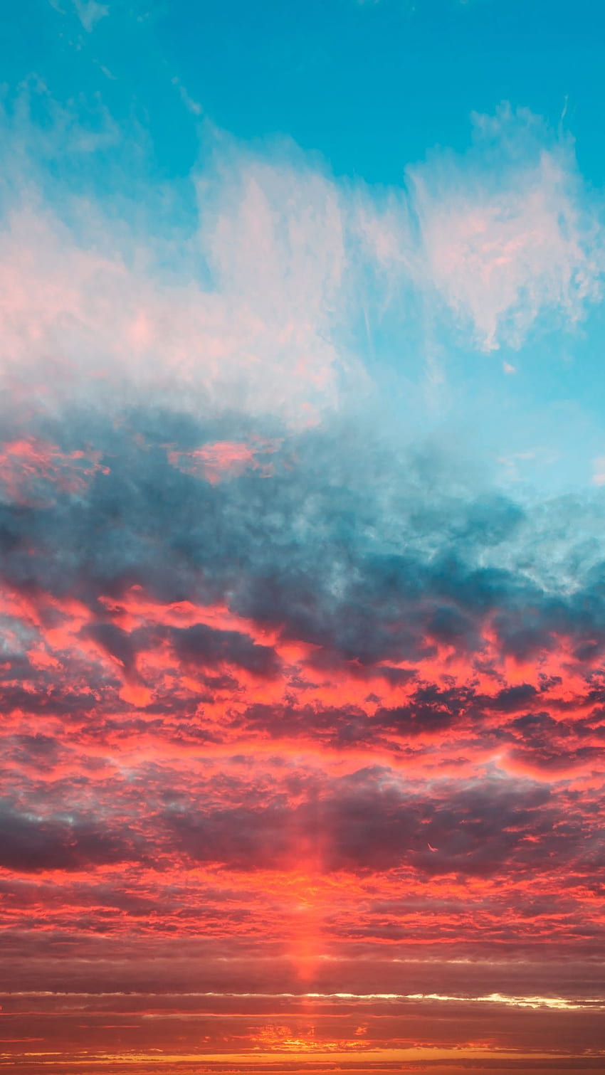 Sky, orange clouds. Sunset , Sky aesthetic, Clouds HD phone wallpaper