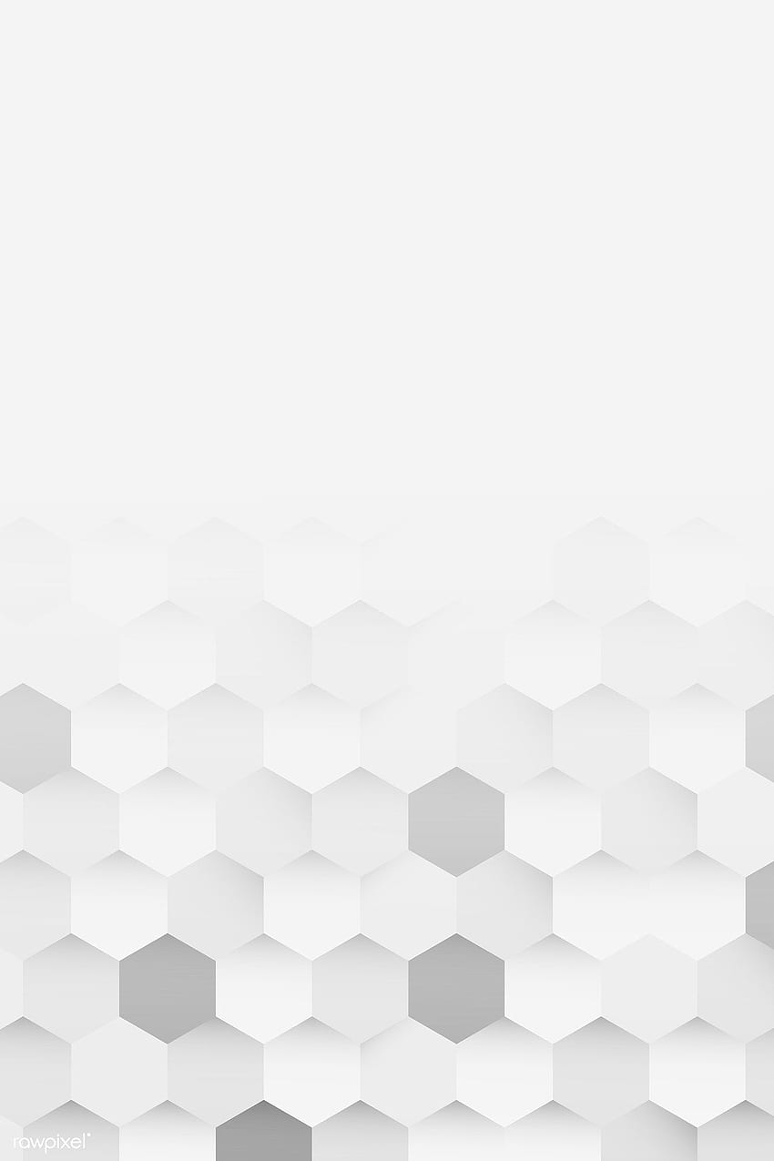 premium vector of White and gray hexagon pattern background HD phone wallpaper