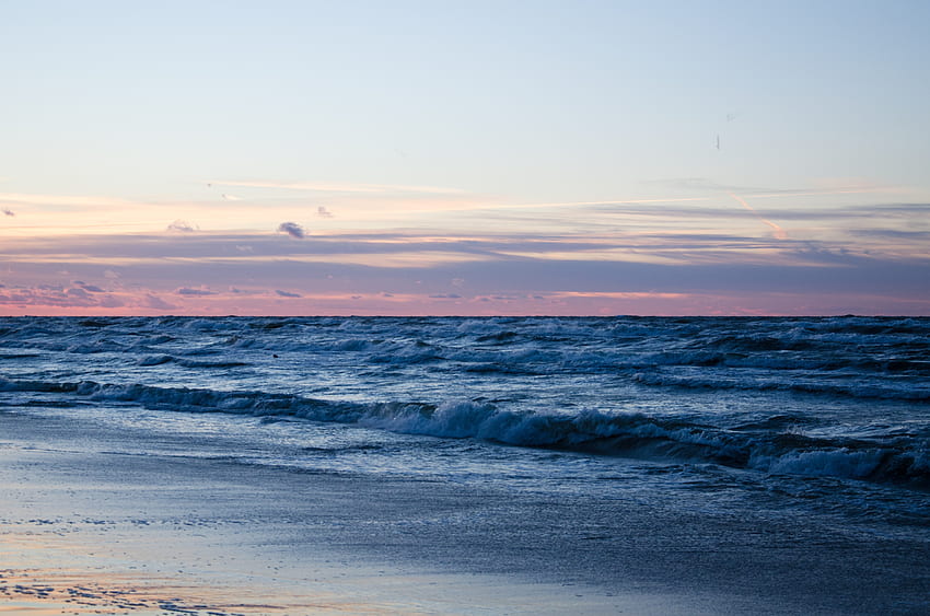 ธรรมชาติ ชายหาด ทราย ขอบฟ้า มหาสมุทร วอลล์เปเปอร์ HD