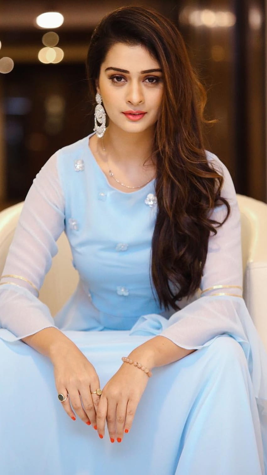 Payal Rajput, Blue Dress HD phone wallpaper