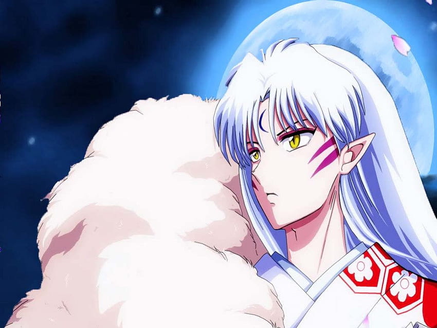 Sesshomaru, Inuyasha, Anime, Mond HD-Hintergrundbild