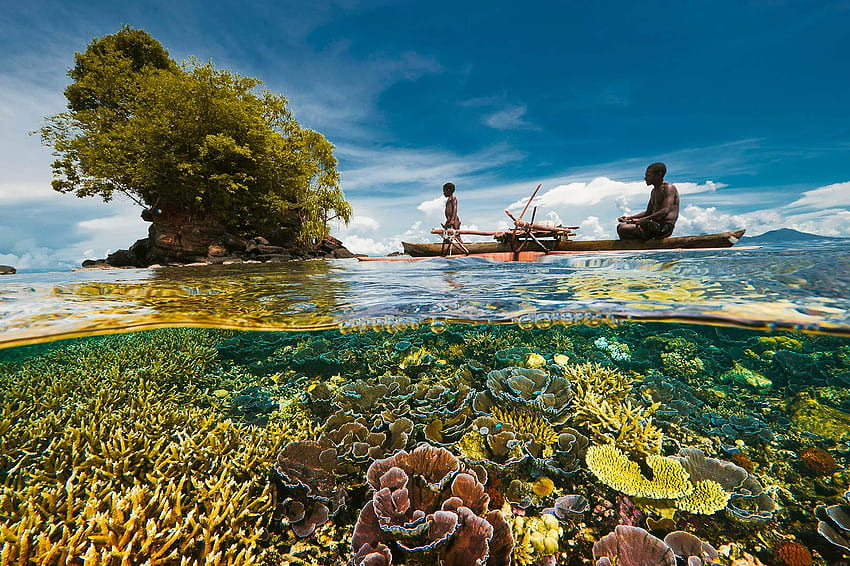 パプアニューギニアの漁師 Kimbe Bay – EMTV Online 高画質の壁紙