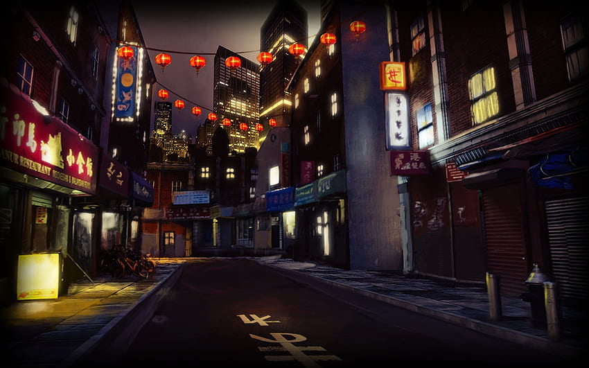 Sokak Estetiği , Anime Sokak Gecesi HD duvar kağıdı