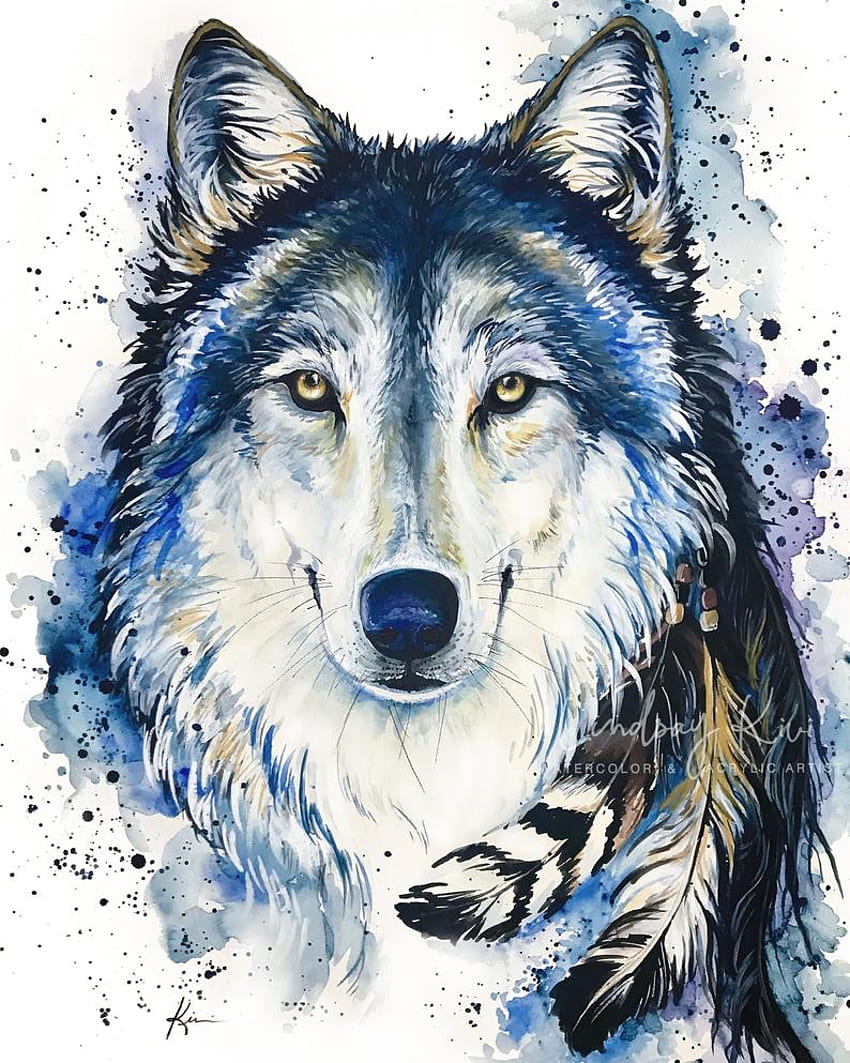 2pc Set Wolf Watercolor Grey Wolf Art Print Colorful Wolf. Etsy. Wolf painting, Spirit animal art, Wolf art, Watercolor Wolf HD phone wallpaper