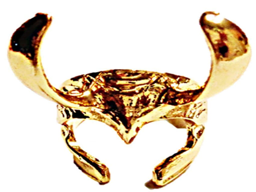 Saporas Designs Пръстен с дизайн на каска на Thor Loki, вдъхновен от златен тон HD тапет