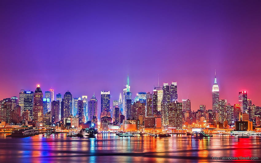 New York Şehri Arka Planı - Windows 10 HD duvar kağıdı