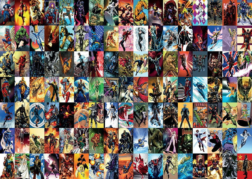 Marvel Comic Super Hero Collage Giant Poster Art Print - A0 A1 A2 A3 A4 Sizes. Marvel comics , Marvel , Superhero, Avengers Classic HD wallpaper