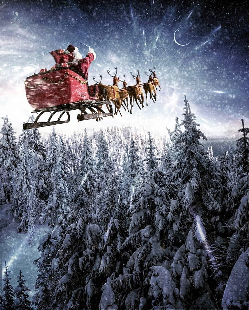 Christmas Time on Instagram: “Santa has left the North Pole! Merry Christmas Eve everybo. Merry christmas eve, Santa claus , Santa claus is coming to town HD phone wallpaper