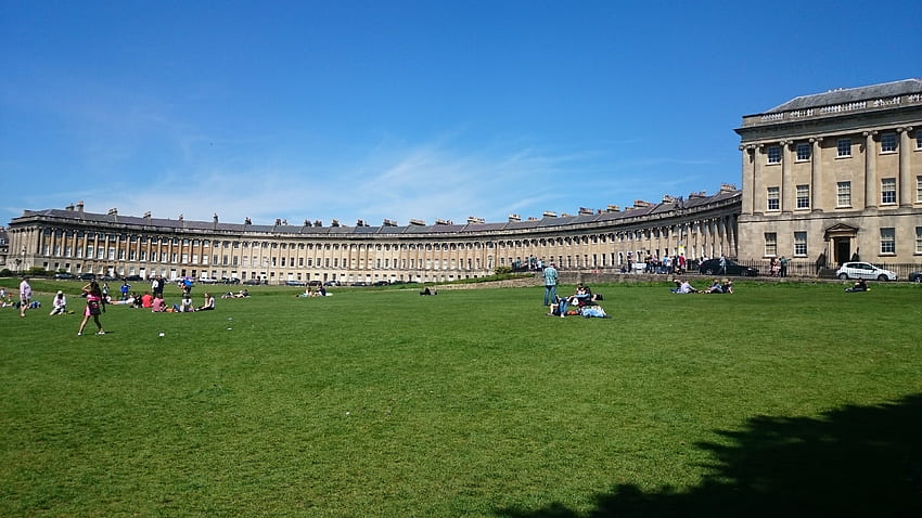 Houses: Royal Crescent Bath Georgian Architecture Background HD wallpaper