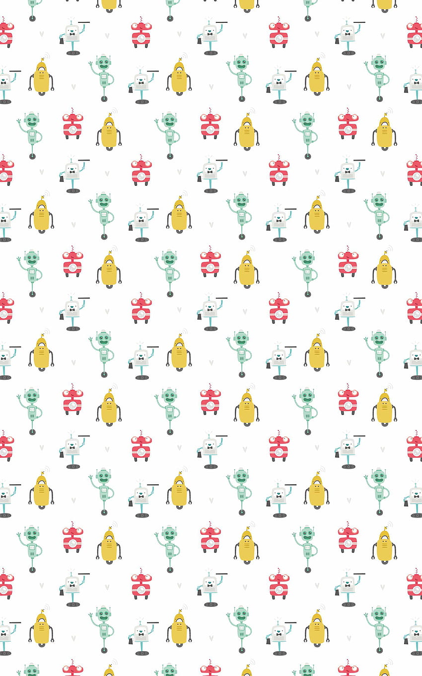 ROBOT FRIENDS - Wall coverings / from GMM, Robot Pattern HD phone wallpaper