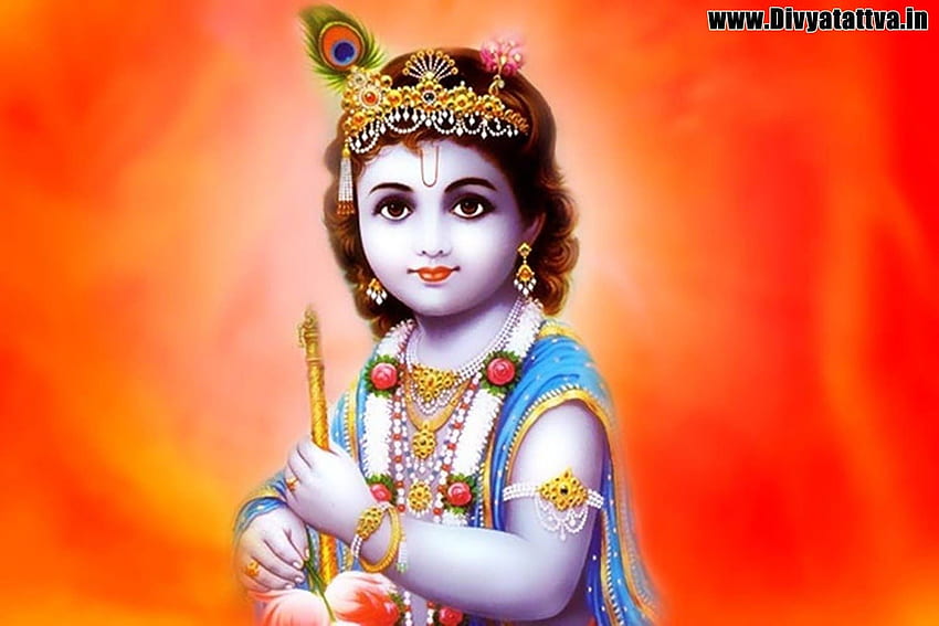 Шри Кришна като дете - Бог Кришна Кид HD тапет