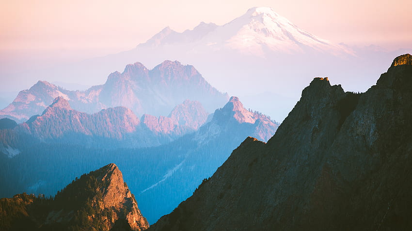 Cascade Range Mountains HD wallpaper