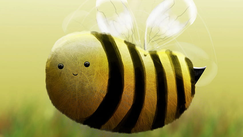 Bee Illustration, Animals, , , Background, and, Cool Bee HD wallpaper