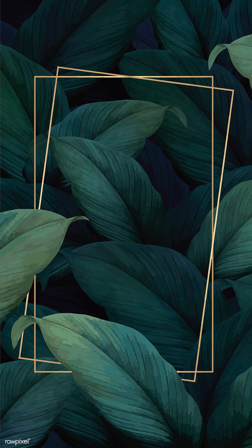premium vector of Green tropical leaves patterned HD phone wallpaper