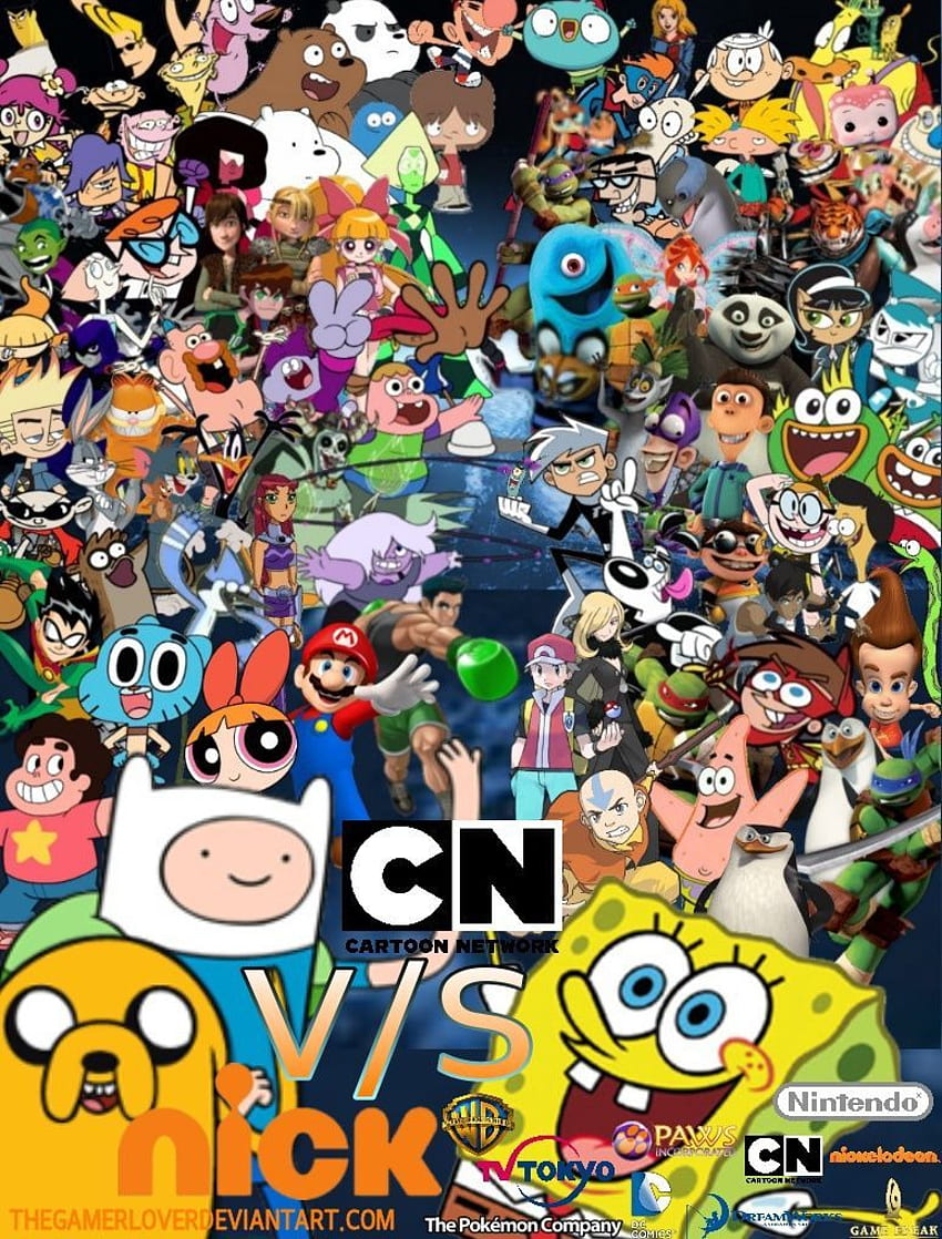 Cartoon Network contra Nick por TheGamerLover. Personajes de Cartoon Network, Personaje, iPhone de dibujos animados, Funny Cartoon Network fondo de pantalla del teléfono