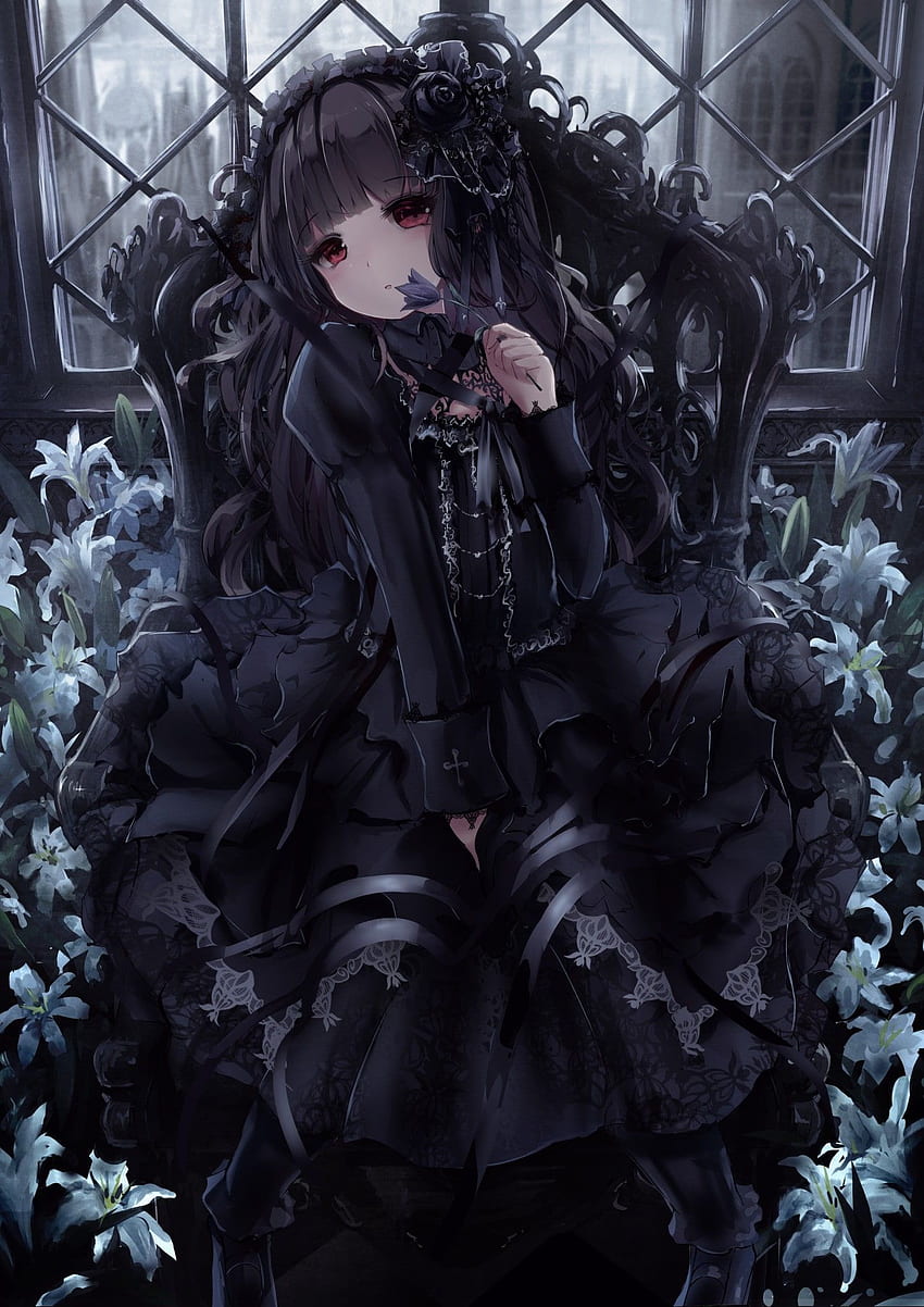 anime, Cute Anime Girls Gothic HD phone wallpaper