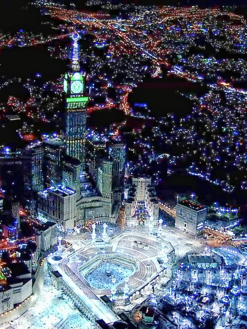La Mecque la nuit Contexte pour Fond d'écran de téléphone HD