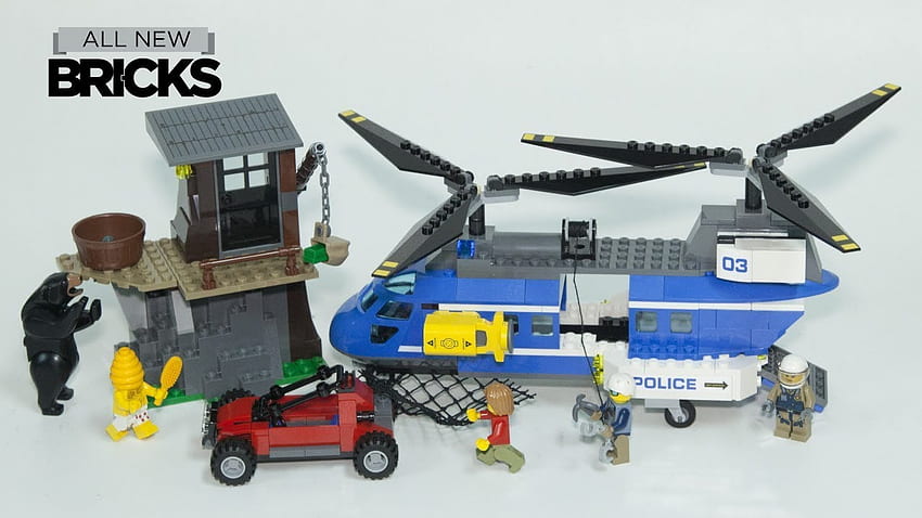 Lego City Mountain Police Helicopter HD wallpaper