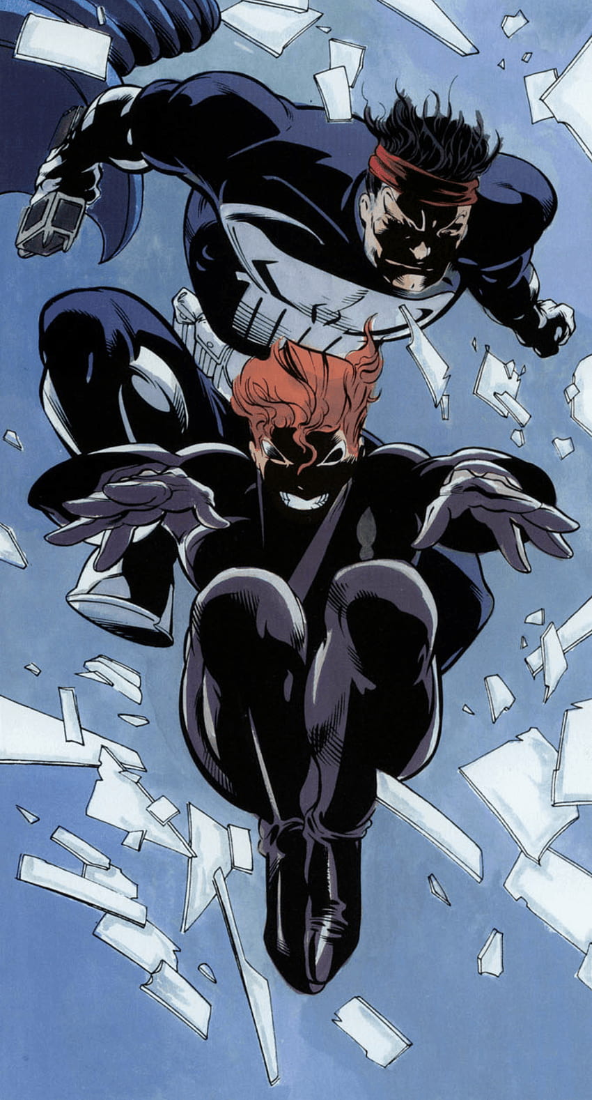 Punisher and Black Widow spring into action. Great phone or tablet (Graphic Novel: Spinning Doomsday's Web) : comicbooks, Black Widow Comics HD phone wallpaper