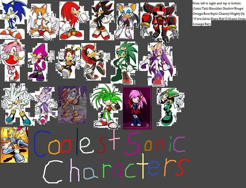 Coolste Sonic-Charaktere, Sonic, Schatten, andere, Schwänze, Tiere, Knöchel HD-Hintergrundbild