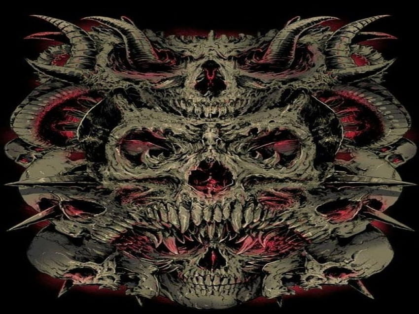 more skulls, dark, death, skulls HD wallpaper