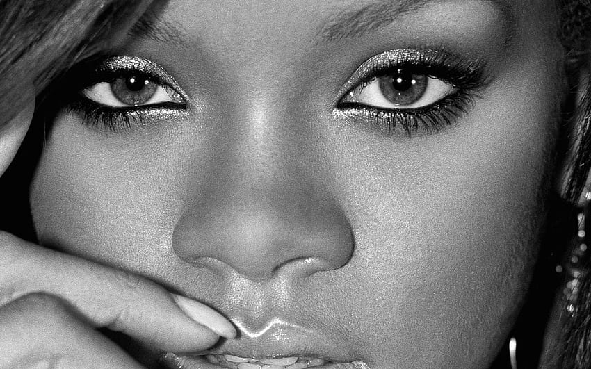 Rihanna, Face, Make Up , Celebrities HD wallpaper